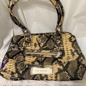 Dana Buchman Faux Snakeskin Tote Satchel Shoulder Bag